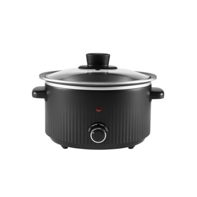 George Home Black Textured 3L Slow Cooker