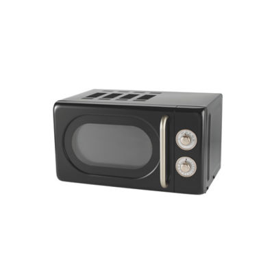 Black Retro 17L Manual Microwave thumbnail 2
