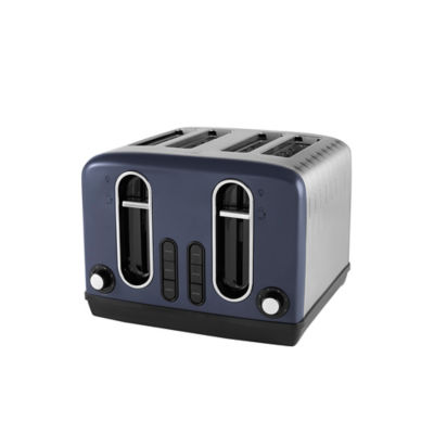 Navy Stainless Steel 4-Slice Toaster thumbnail 2