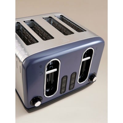 Navy Stainless Steel 4-Slice Toaster thumbnail 3