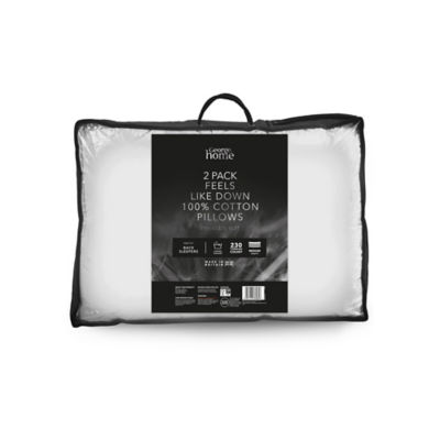 2 Pack Feels Like Down 100% Cotton Pillows thumbnail 2