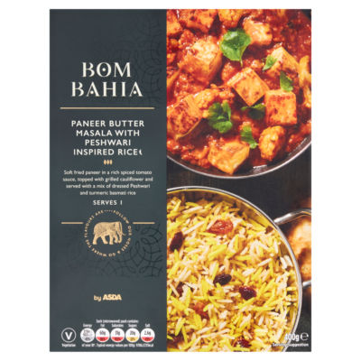 Bom Bahia by ASDA Paneer Butter Masala with Peshwari Inspired Rice 400g