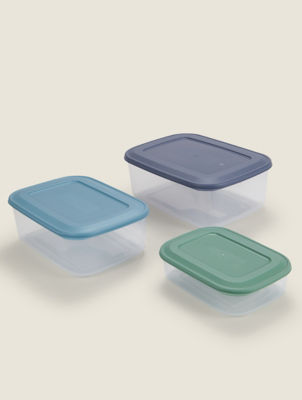 3 Piece Rectangular Food Storage Set