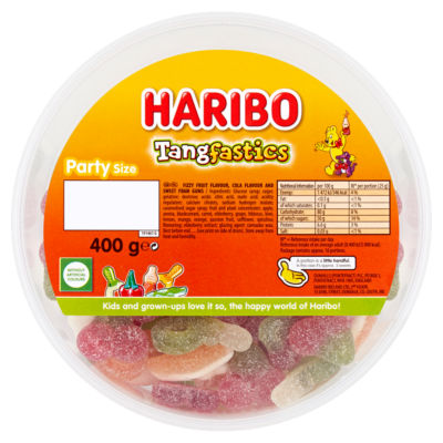 Tangfastics Fruit & Cola Flavour Fizzy Jelly Sweets Tub 400g thumbnail 2