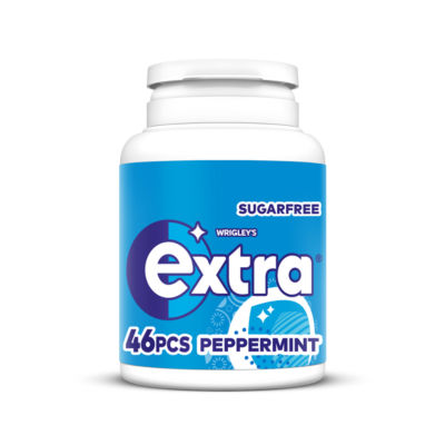 Peppermint Sugarfree Chewing Gum Bottle 46 Pieces thumbnail 2