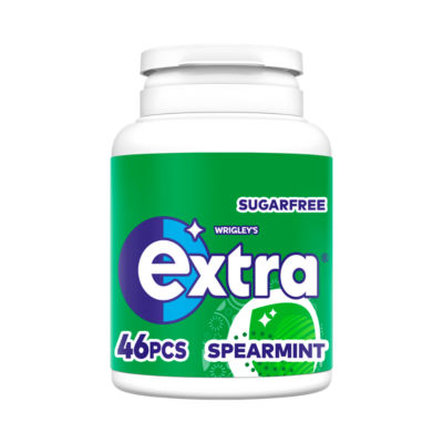 Spearmint Sugarfree Chewing Gum Bottle 46 Pieces thumbnail 2