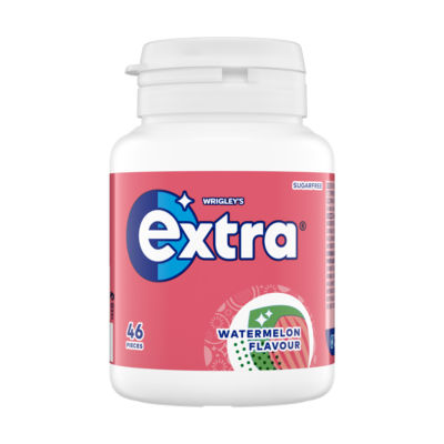 Watermelon Flavour Sugarfree Chewing Gum Bottle 46 pieces thumbnail 2