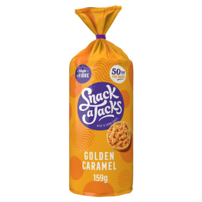 Snack A Jacks Jumbo Caramel Sharing Rice Cake Crisps 159g
