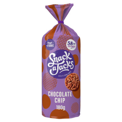 Snack A Jacks Jumbo Chocolate Chip Sharing Rice Cake Crisps 180g thumbnail 2