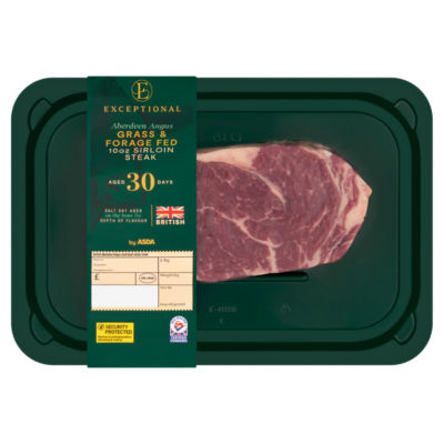 Exceptional by ASDA Aberdeen Angus Grass & Forage Fed 10oz Sirloin Steak