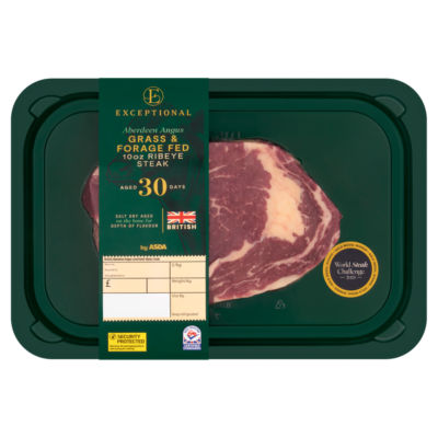 Exceptional by ASDA Aberdeen Angus Grass & Forage Fed 10oz Ribeye Steak
