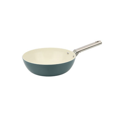Teal Non-Stick Retro Wok - 28cm thumbnail 2