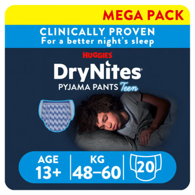 DryNites Boys Pyjama Pants for Bedwetting 13+ 48-60kg  MEGA PACK 20 pants thumbnail 3