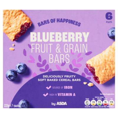 Blueberry Fruit & Grain Bars 6 x 37g (222g) thumbnail 2