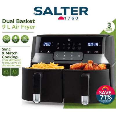 Salter EK6178AS Dual Drawer Air Fryer - 9L thumbnail 7