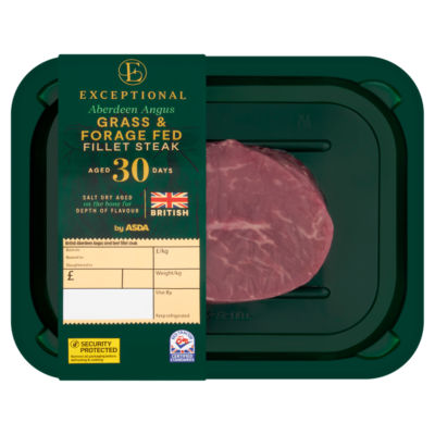 Aberdeen Angus Grass & Forage Fed Fillet Steak (Typically 0.22kg)