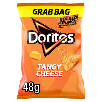 Tangy Cheese Tortilla Chips Grab Bag Crisps 48g thumbnail 2