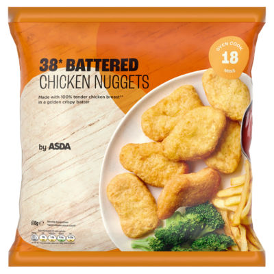ASDA 38 Battered Chicken Nuggets 670g