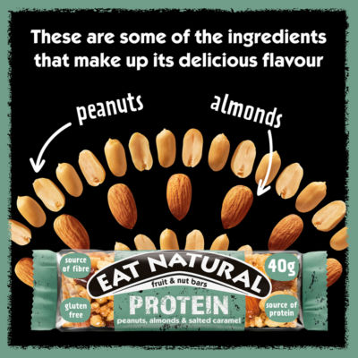 Protein Peanuts, Almonds & Salted Caramel Fruit & Nut Bars 3 x 40g thumbnail 4