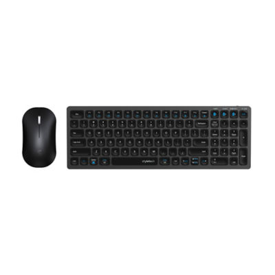 Styletech Silent Multi-Mode Bt Wireless Mouse And Keyboard Black