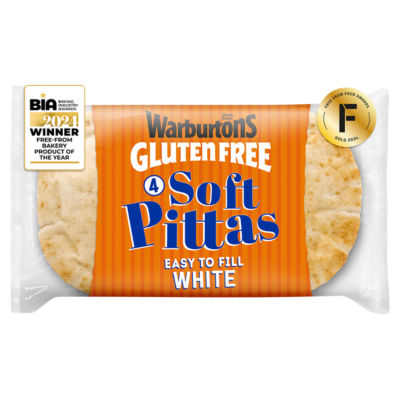 Warburtons GF 4 Soft White Pittas