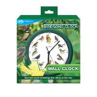 Starlyf Birdsong Clock - Elegant wall clock with 12 genuine bird songs to mark each hour
