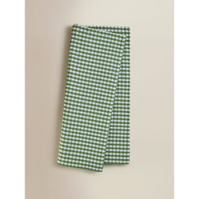 Green & White Gingham Seersucker Tablecloth thumbnail 2
