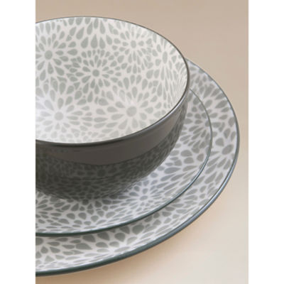 Green Floral Dinner Set 12 Piece thumbnail 3