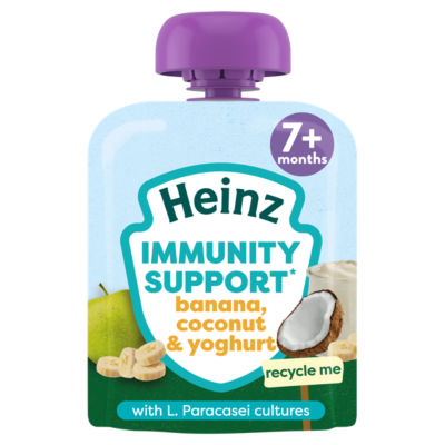 Baby Food Banana, Coconut & Yoghurt Immunity Support Pouch 7+ Months 85g thumbnail 2