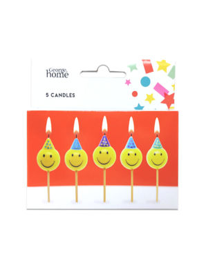 Smiley Pick Candles 6Pk