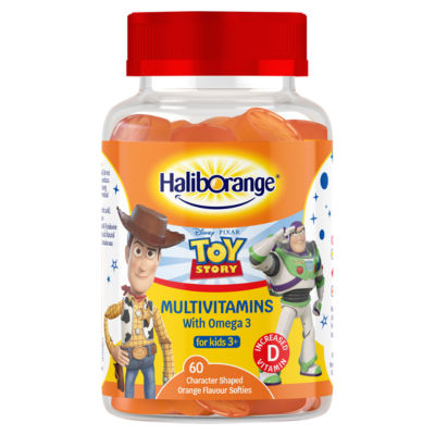 Multivitamins with Omega 3 60 Character Shaped Orange Flavour Softies for Kids 3+ thumbnail 2