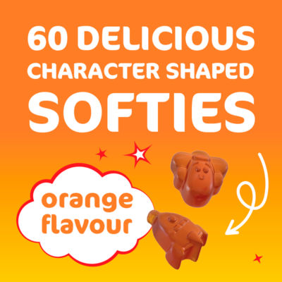 Multivitamins with Omega 3 60 Character Shaped Orange Flavour Softies for Kids 3+ thumbnail 4