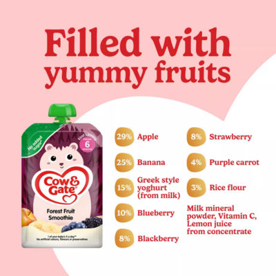 Fruit Pouch Forest Fruit Baby Food Snack, 6+ Months, 100g thumbnail 4