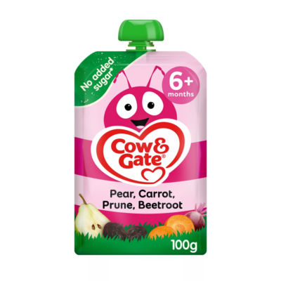 Fruit Pouch Pear Carrot Prune & Beetroot Baby Food Snack, 6+ Months, 100g thumbnail 2
