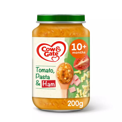 Cow & Gate Tomato Ham & Pasta Baby Food Meal Jar 8+ Months