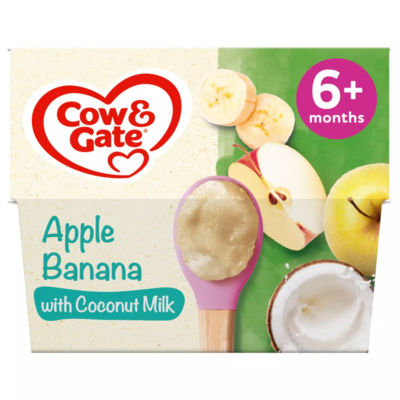Cow & Gate Apple, Banana with Coconut Milk Baby Food Pot 6+ Months