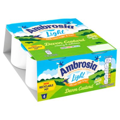 Light Low Fat & Reduced Sugar Custard Dessert Snack Pots 4 x 120g thumbnail 3
