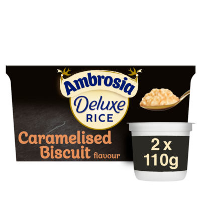 Deluxe Caramelised Biscuit Rice Pudding Dessert Snack Pots 2 x 110g thumbnail 2