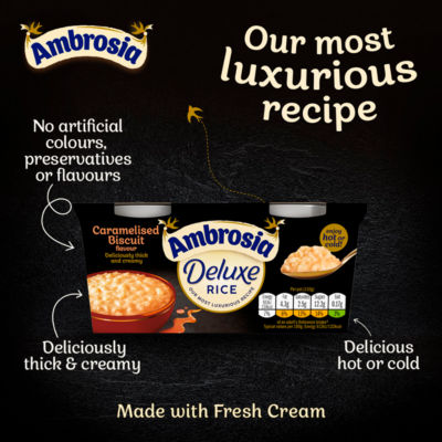 Deluxe Caramelised Biscuit Rice Pudding Dessert Snack Pots 2 x 110g thumbnail 4