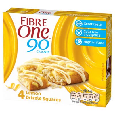 90 Calorie Lemon Drizzle Squares 4 x 24g (96g) thumbnail 4