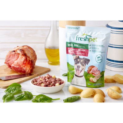 Small Dog Grilled Turkey & Pork Recipe with Potato & Spinach Fresh Dog Food 400g Bag thumbnail 4