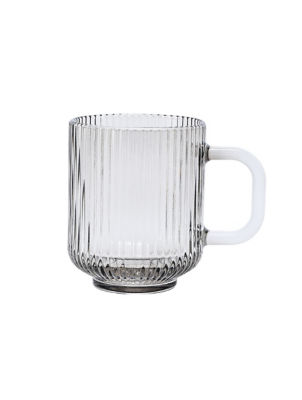 Ribbed Smoked Tea Mug