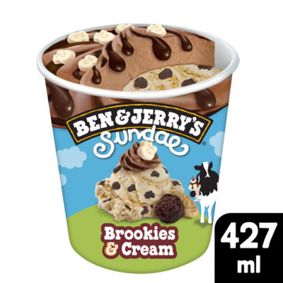 Sundae Brookies & Cream Ice Cream Tub 427ml thumbnail 2