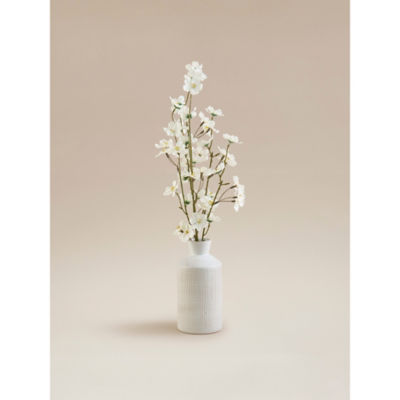 White Artificial Blossom In Vase thumbnail 2