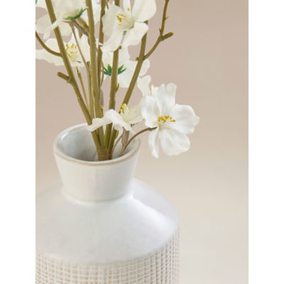 White Artificial Blossom In Vase thumbnail 3