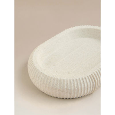 Natural Sandstone Ribbed Soap Dish thumbnail 3