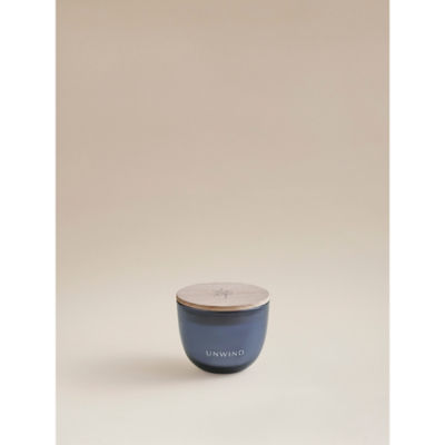 George Home Blue Wellness Unwind Wooden Lid Candle