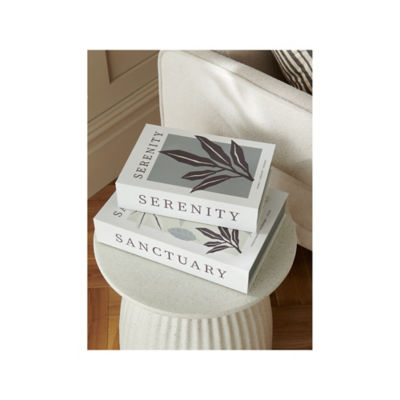 Green & White Sanctuary Storage Box Books