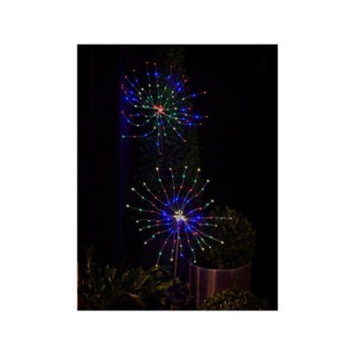 Starburst Cluster Solar Lights Coloured - Set Of 2