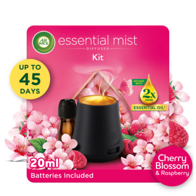 Essential Mist Kit, Cherry Blossom & Raspberry Air Freshener, 20ml